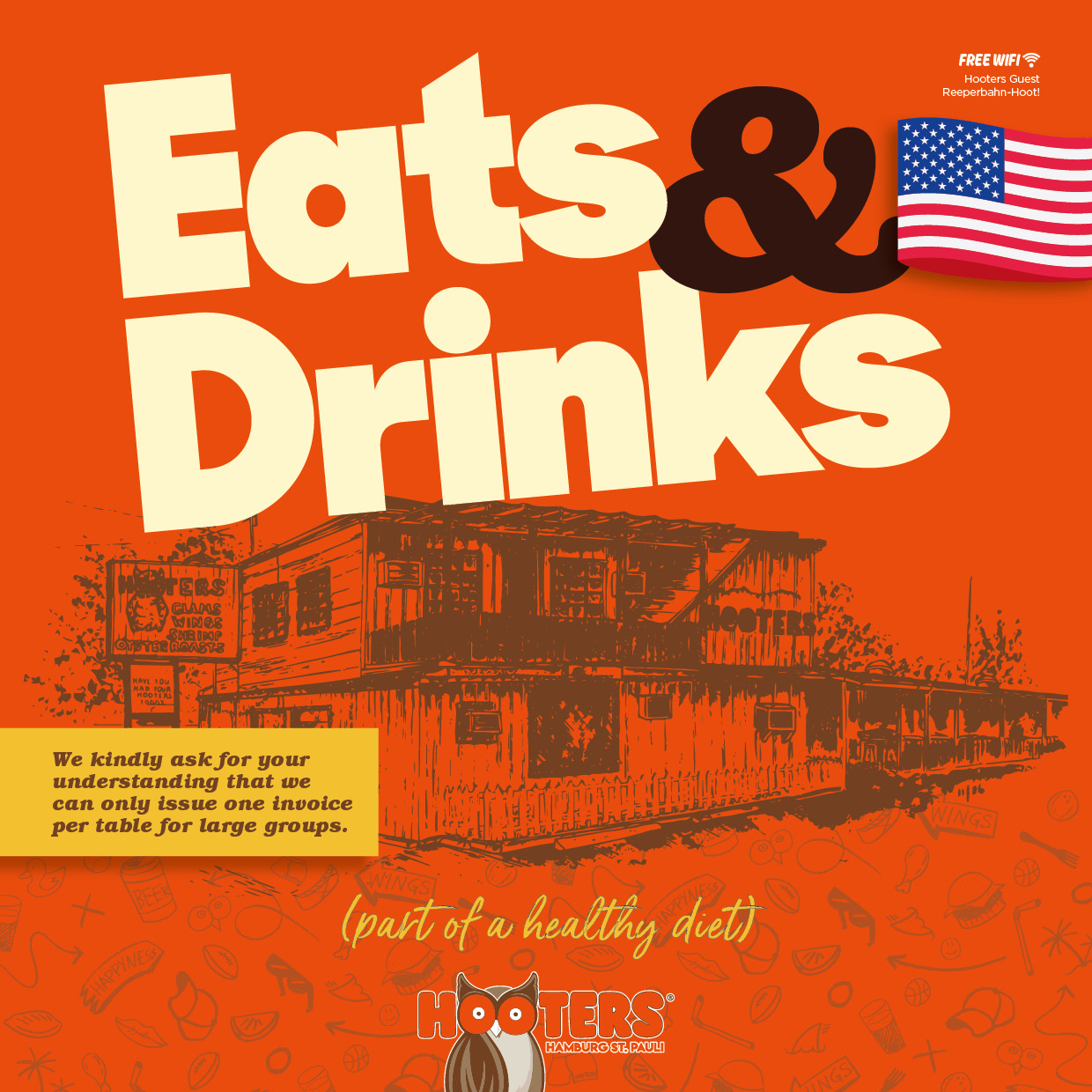 Hooters Menu English